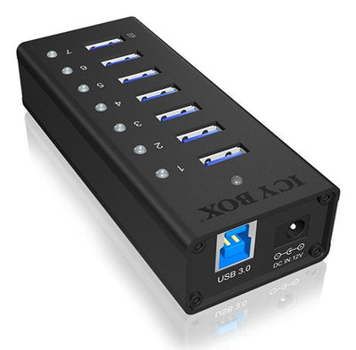 Hub 7-PORT Icybox USB 3.0 IB-AC618 Aluminium — image 1