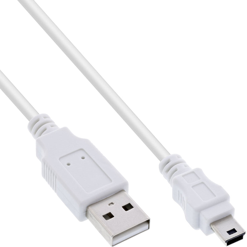 Inline USB 2.0 Mini Cable Type a Male a Mini-b Male 5 Pines White 1M