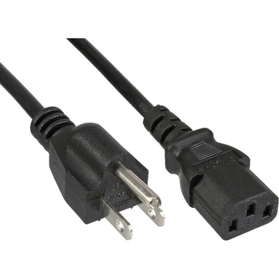 Inline Cable Power , Plug Ee. Uu. a Connector IEC C13 3 Pines, Black 18 Awg, 0,5M — image 1