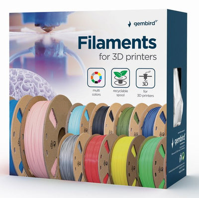 Gembird Bobina Filamento Pla 1.75MM 1KG Red — image 1