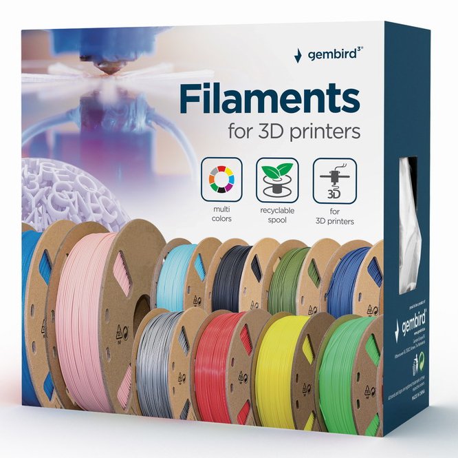 Gembird Filament Tpe Flexible Black 1,75MM 1KG