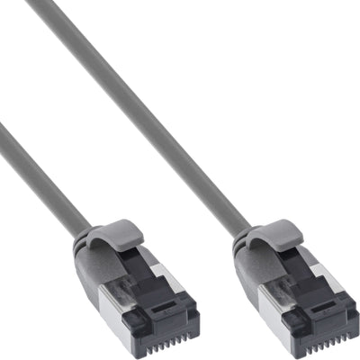 Inline® Network Cable Slim, U/FTP, CAT.8.1, Tpe Halogen-free, Grey 0.3M — image 1