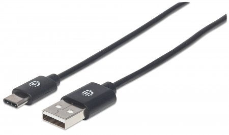 Manhattan USB Cable C USB 2.0, a Male/ C Male 480Mbps, 50CM, Black