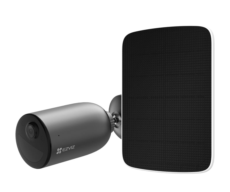 Ezviz Camera Kit IP EB3 Ext 2K Vis.noct Wi Detec Coches-human + Panel Solar F Bk