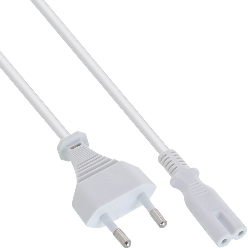Inline Cable Power , Connector Euro a Connector EURO8, White 1,0M