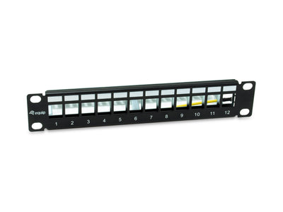 Equip Patchpanel 12X CAT.6A 10 FTP 1HE Keymone Mounting Sw — image 1