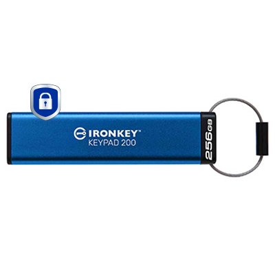 Kingston Ironkey Keypad 200 256GB, Pencil USB