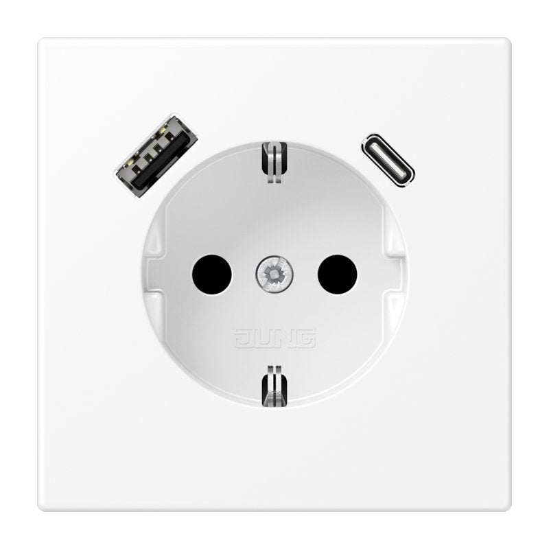 Jung LS1520-15CAWWM Socket Schuko M.usb Type AC