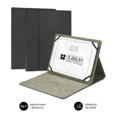 Subblim Case Universal Clever Stand Tablet Up To 10.1'/25.6CM Black Material Outdoor Finish Cloth Indoor Aterc — image 1
