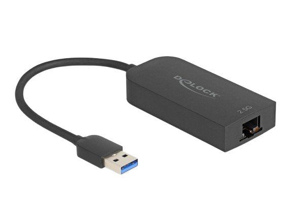 Delock Adapter USB Type a 2,5 Gigabit, Adapter LAN Black 66045