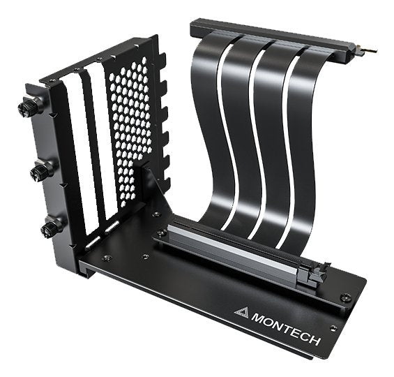 Montech Kit Assembly Vertical Gpu, Cable Vertical PCIE 4.0 Black 20CM Vertical GPU Mounting Kit (b)
