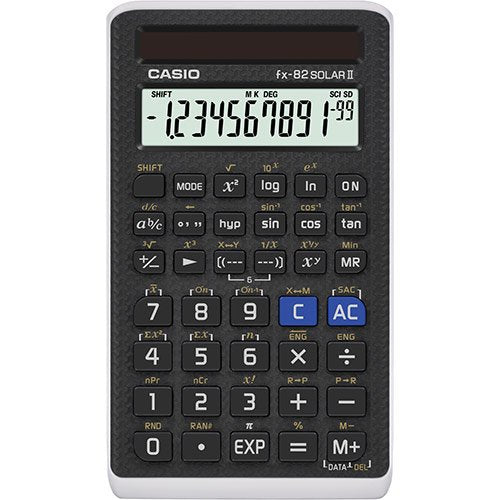 Casio Calculator FX-82SOLAR Iil Científica Black