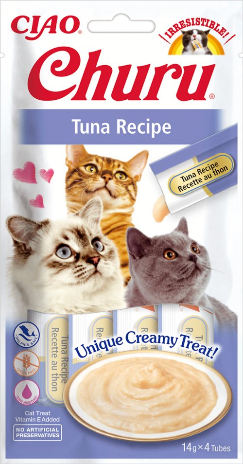 Inaba Rubber Gatos Churu Tuna Recipe 4X14 G