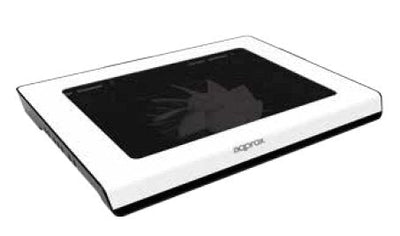 Approx Cooling Pad APPNBC06W Laptops Up To 15.6\1 1X Fan 14CM 2X LED Blue 2x USB — image 1