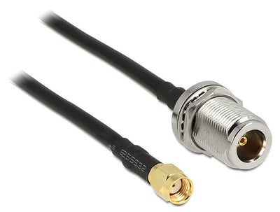 Delock Cable Antenna Rp-sma Male N Female Am Einbau 1,5M — image 1