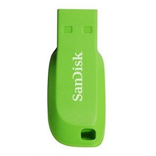 SanDisk USB Flash Drive Cruzer Blade 16GB USB 2.0 Green Ela‰ctrico — image 1