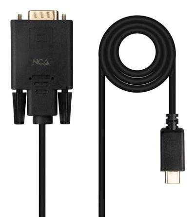 Nanocable Cable Converter USB-C a VGA - USB-C/M-HDB15/M - 1.8M - Black — image 1