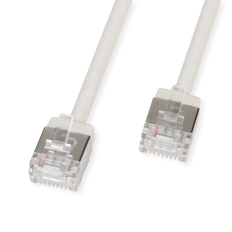 Roline U FTP Datacenter Network Cable CAT.6A (class Ea), Lsoh, Slim, Extra Kurzer Plug Grey 0,5M