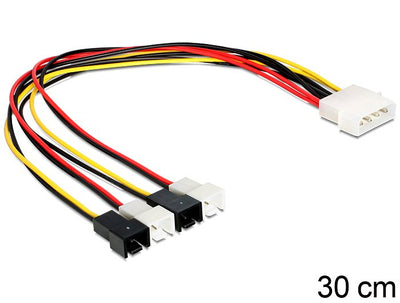 Delock Cable Power Molex 4 Pin Male 4 X 2 Pin Fan — image 1