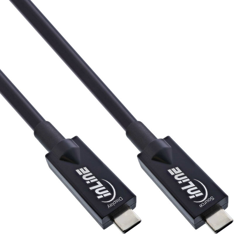 Inline® USB 3.2 GEN.2 Aoc Cable USB-C Male/Male, Black 15M