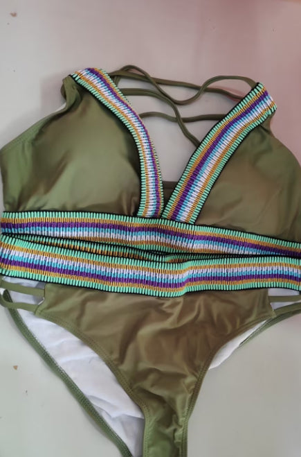 Women's High Waist Bikini Split Suit