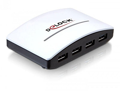 Delock USB 3.0 External Hub 4 Port 5000 Mbit/S Black — image 1