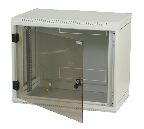 Cabinet Rack Triton Delta B4S 19 Rack Wall-mount 18U/400 Glass Door Bastidor Wall Grey