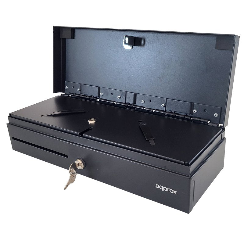 Approx Cash Drawer Electrico Compacto - 14 Compartimentos - Opening Manual And Automatica - Connection RJ11 -