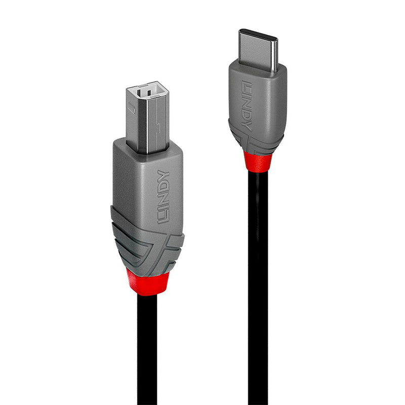 Lindy USB Cable 2.0 Type-c a B 1M, Line Antracita