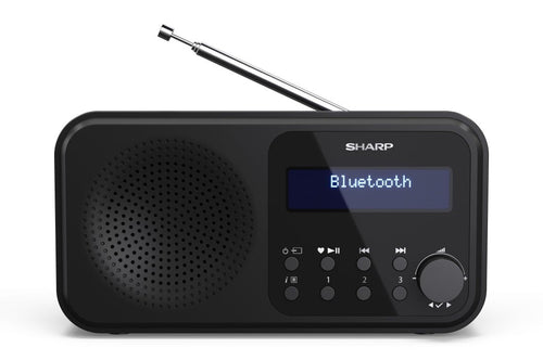 Sharp DR-P420(BK) Tokyo Portable Digital Radio, Fm Dab +, Bluetooth 5.0, USB Or Battery Powered, Midnight Blac — image 1
