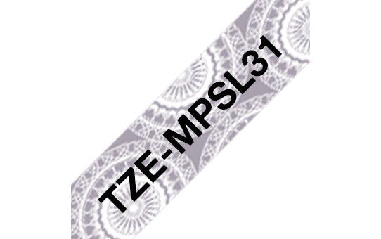 Brother TZE-MPSL31 Lazo Black Sobre Silver Roll (1 2CM X 4M) 1 Cinta(s) Type Laminated Brother PT-H110 P-touch