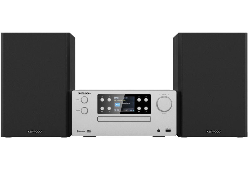 Kenwood M-925DAB-S Micro Hifi-symem With Dab +, Bluetooth, USB And Cd Silver