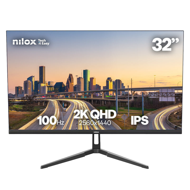 Nilox Monitor 32 IPS 100 HZ HDMI Y DP Pantalla PC 81,3CM (32) 2560 X 1440 Pixels Quad HD LCD Negro