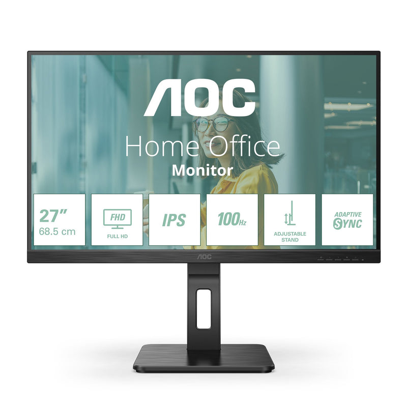 AOC Monitor 27 27P2Q USB VGA DVI HDMI 1920 X 1080 Pixels Full HD Black