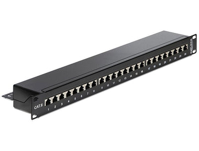 Delock 19? Patchpanel 24 Port CAT.6 Black — image 1