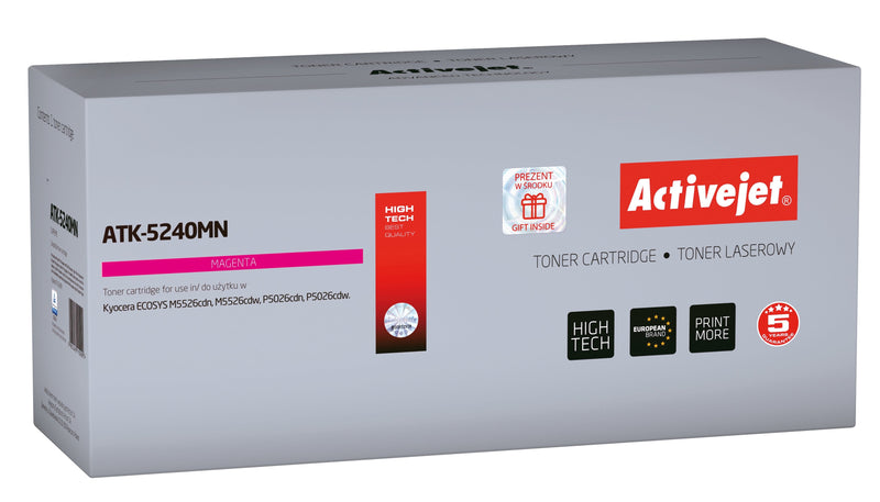 Activejet Toner ATK-5240MN (reemplazo Kyocera TK-5240M - Supreme - 3,000 Páginas - Magenta