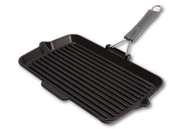 Staub Square Grill Pan 34X21CM Cast Iron, Black, Induction