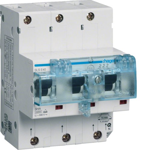 Hager Sls-interruptor 3POLOS E-40A HTN340E F.montaje Carril Din