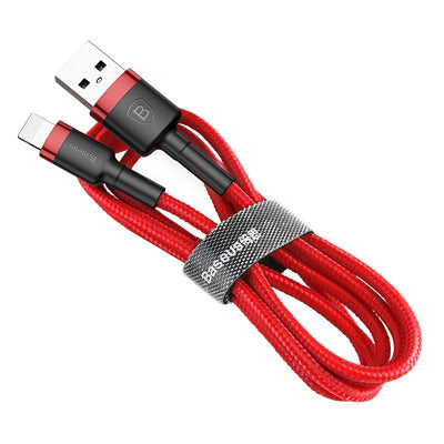Baseus Cable Charging / Datos Cafule USB a Lightning 2.4A 1M, Red — image 1