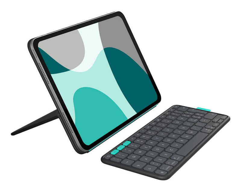 Logitech Keyboard Spanish Flip Folio QWERTY Bluetooth Graphite