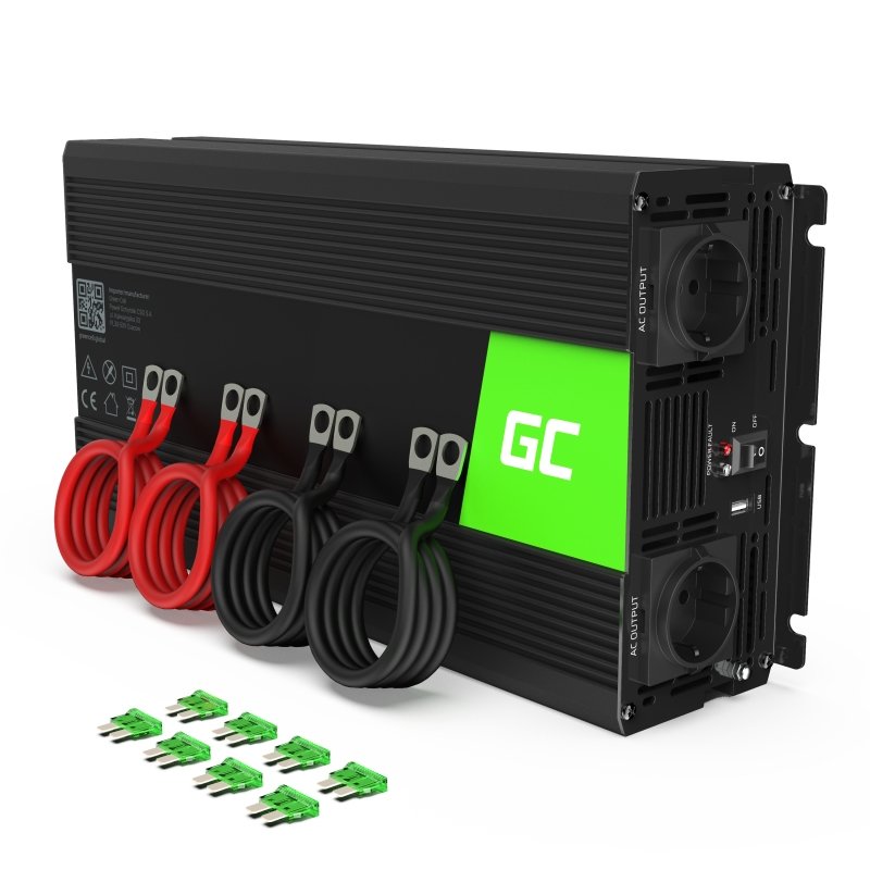 Green Cell Inversor Voltaje Automóvil ® 24V a 230V Sinusoide Puro 2000W