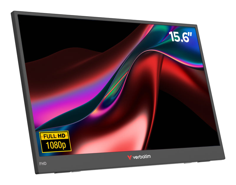 Verbatim Monitor Portátil Non-touch Luz 15.6' Full HD Multimedia Negro