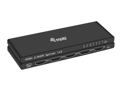 Equip HDMI Splitter 2.0 4 Port Ultra Slim 4K/60HZ Black — image 1