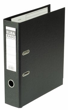 Elba Ring Binder Lever Rado Lomo 80MM A4 Forrado Pvc Black