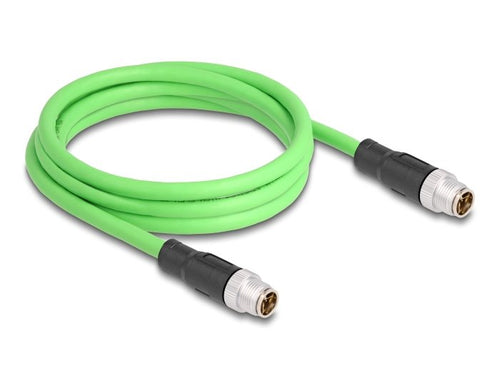 Delock 80437 Cable M12 Codificado X 8 Pin Male a Male Pur (tpu) 2M — image 1