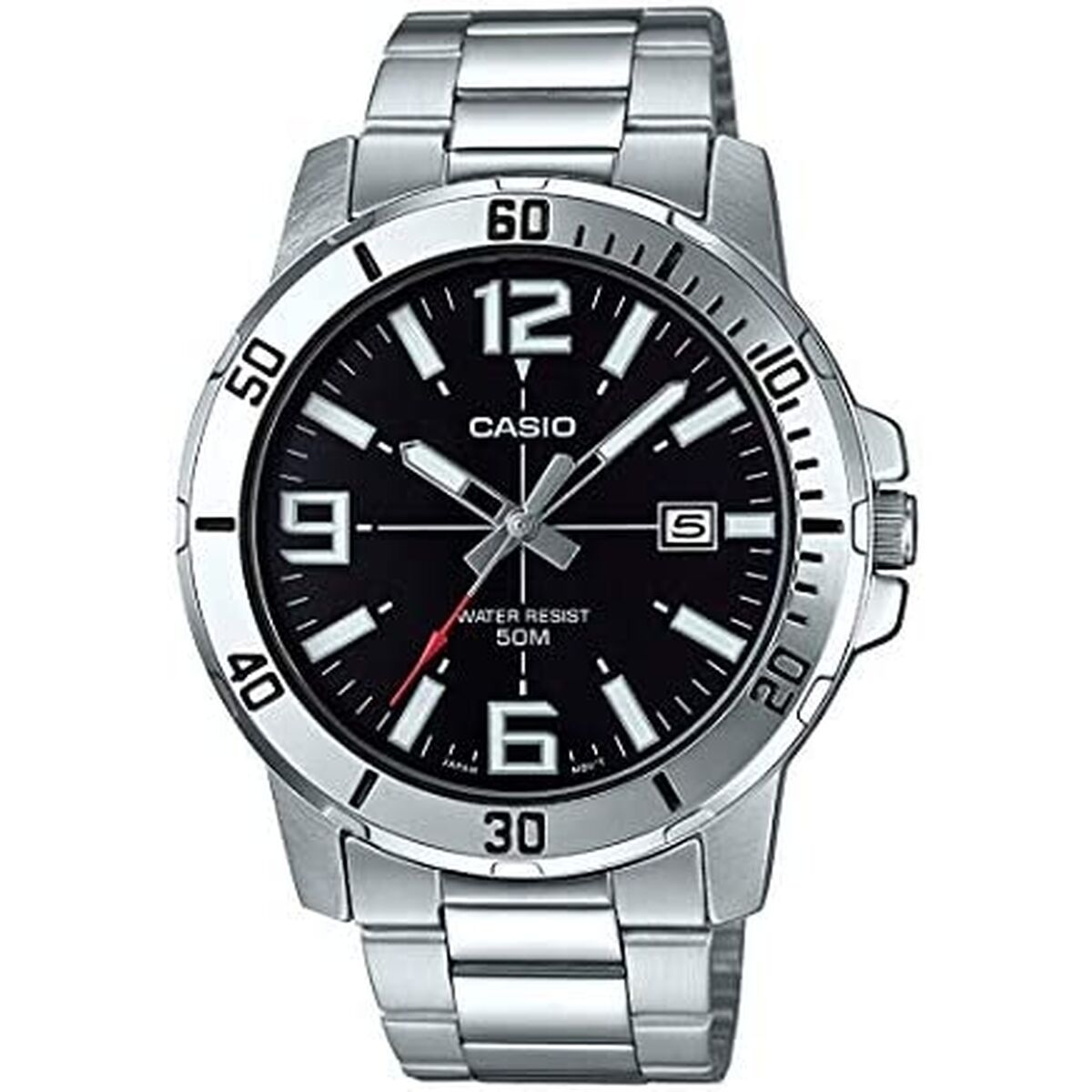 Casio Men's Watch Casio Collection Black Silver (Ø 45 Mm)
