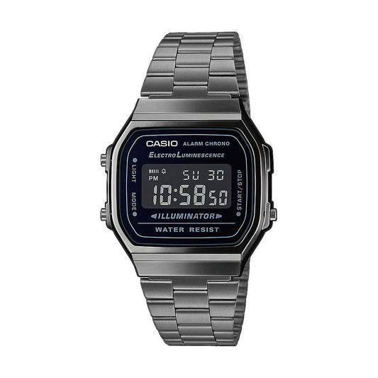 Casio Men's Watch Casio A168Wegg-1Bef Black Silver (Ø 36 Mm) (Ø 38 Mm)