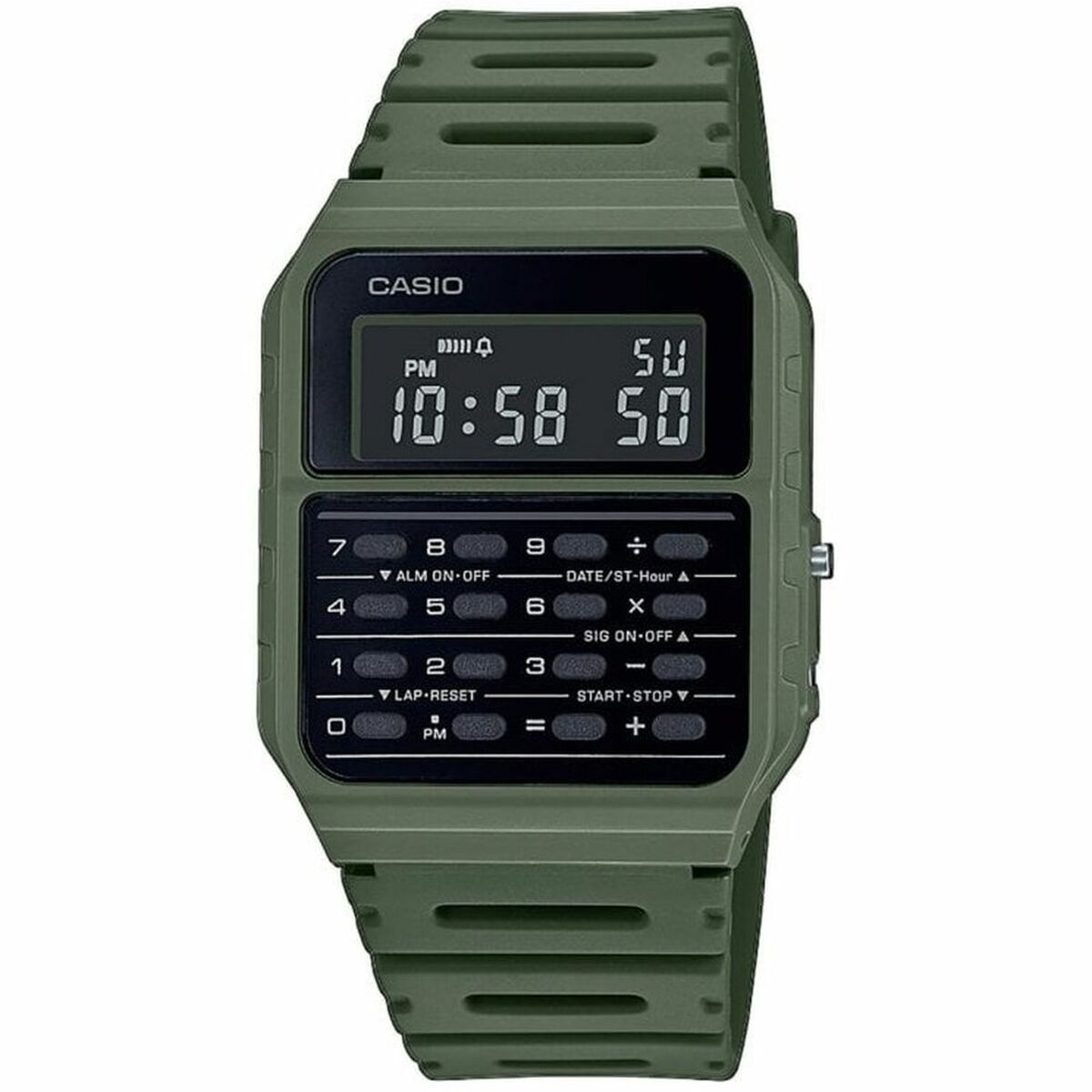 Casio Unisex Watch Casio Calculator Black Green