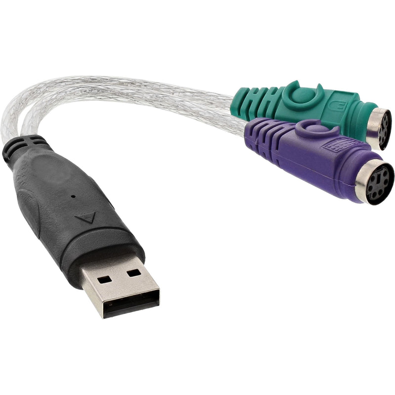 Inline USB To Ps/2 Converter USB Type a 2X Ps/2 Female