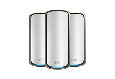 NETGEAR Orbi 970 Series Quad-band Wi-Fi 7 Mesh System White 27Gbps 3 Pieces 1YEAR — image 1